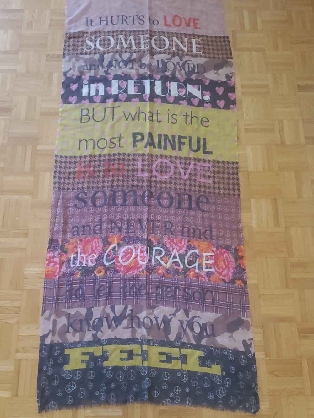 Codello Italy Multi-color Inspirational LOVE Scarf